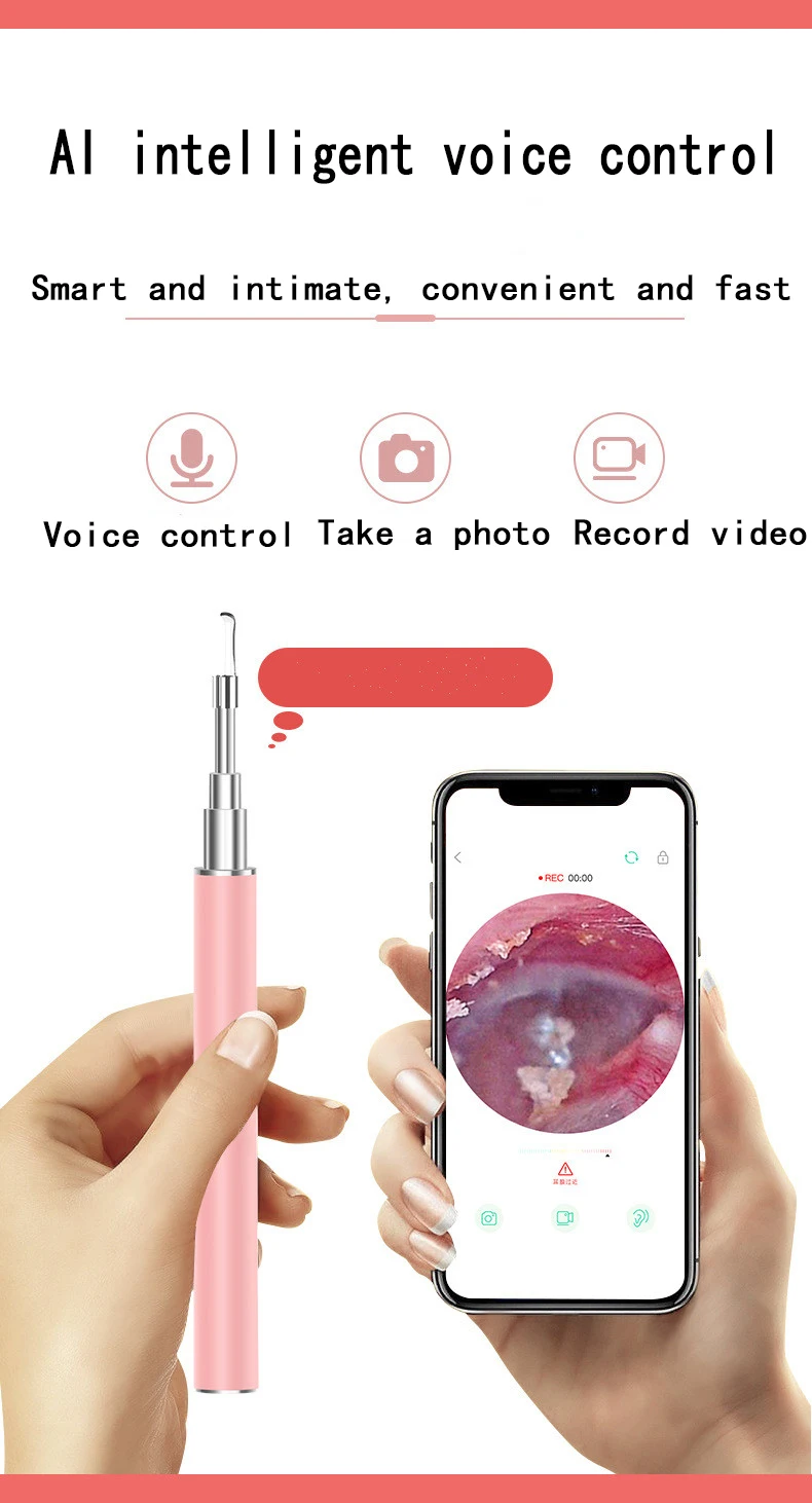 Wifi Otoscop 5MP Ear Clean metric Endoscop Nose Scope Inspect camera перезаряжаемые инструменты для чистки ушей для Android Phone ios