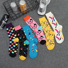 Носки для улицы, хип-хоп, цветная лента, серия, персональный Джокер, для мужчин и женщин, носки без пятки