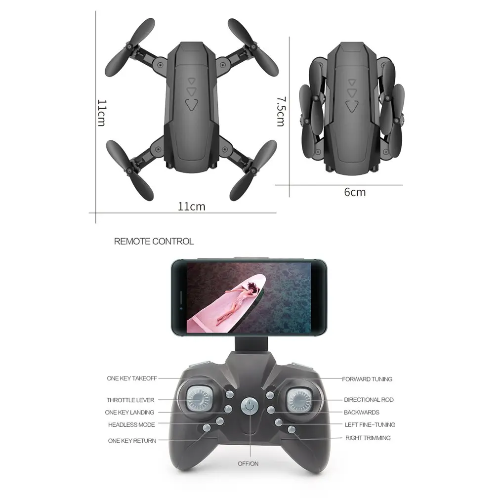 H16 складной RC WiFi FPV Дроны с HD камерой RC вертолет самолет высота удержания воздушные видео игрушки для детей