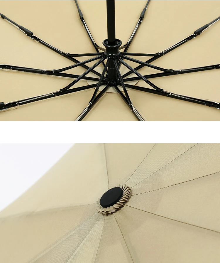 Только Jime автоматический зонт с деревянной ручкой, три сложения, черное покрытие, женский складной самооткрывающийся зонт, небольшой свежий солнцезащитный крем