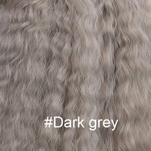 2 шт/лот цвет 613 кудрявые прямые волосы переплетение высокотемпературные синтетические волосы для наращивания - Цвет: Dark grey