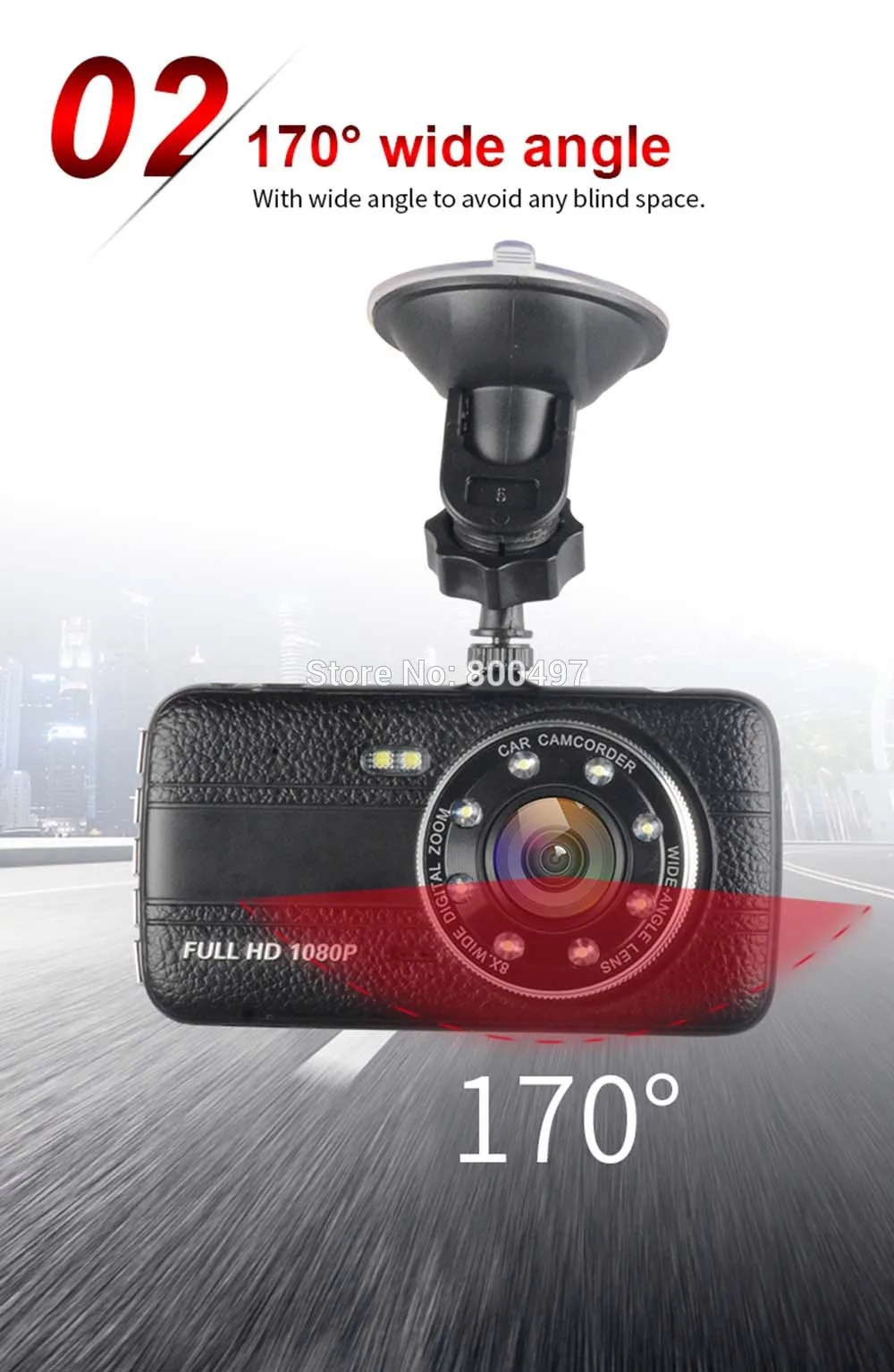 Автомобильный цифровой видеорегистратор HD 1080P " широкоугольная ips камера видеорегистратор с двойным объективом g-сенсор парковочное Обнаружение движения камера ночного видения