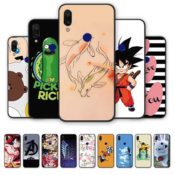 

Cartoon Anime Silicone TPU Phone Case For Redmi 7pro 7 K20pro Note8 Cute Soft Phone Cover Case For Redmi Note8 K20pro 7pro 7