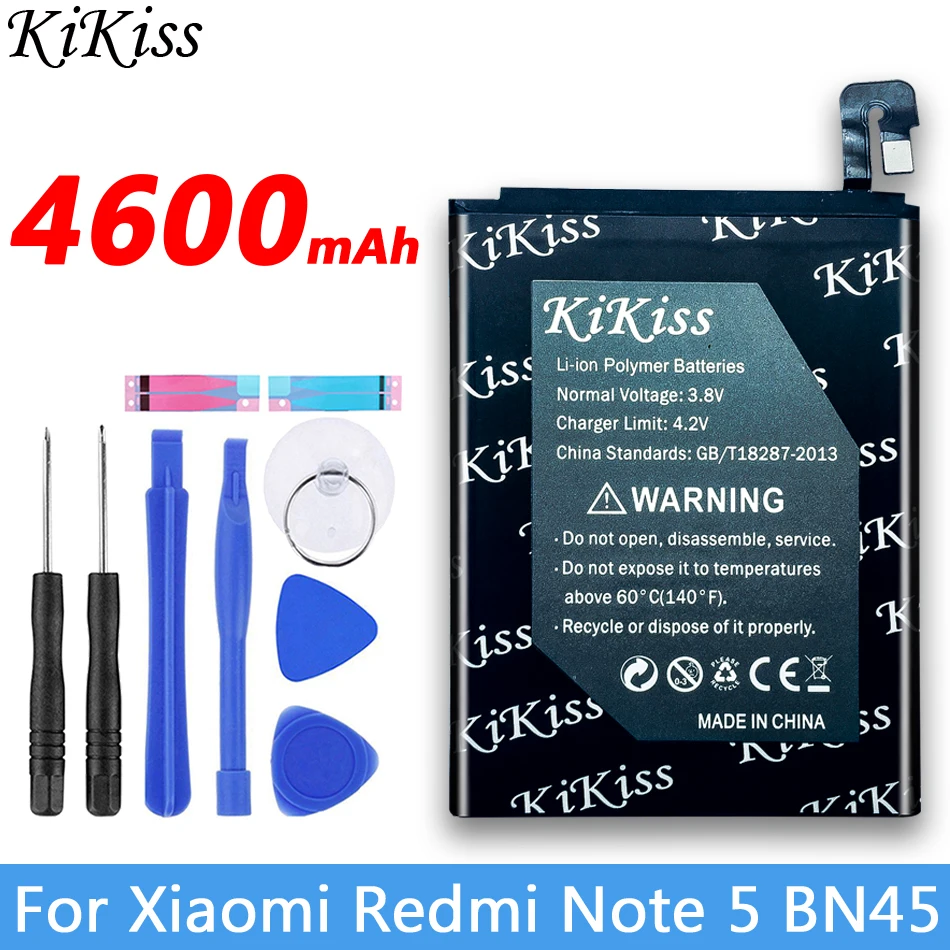 4600mAh High Capacity Phone Battery BN45 For Xiaomi Redmi Note 5 Note5 Mobile Phone Batteries Free Tools