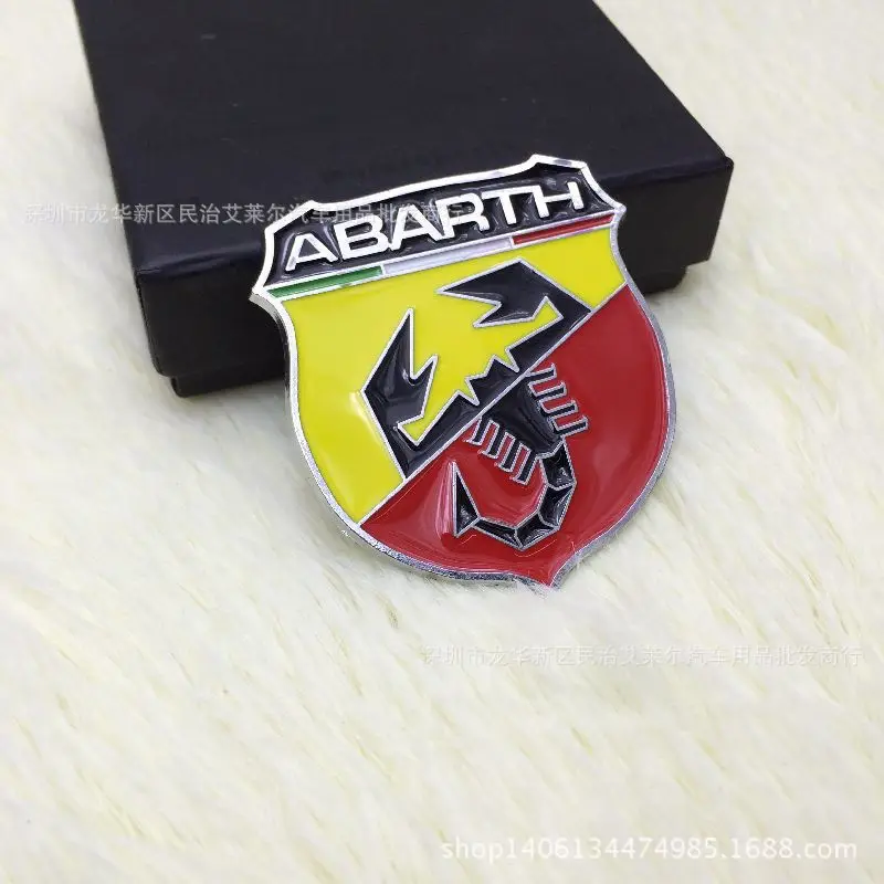 Abarth Abbas Scorpion металлическая этикетка Прохладный модифицированный цинковый сплав логотип автомобиля 3D наклейки на бампер