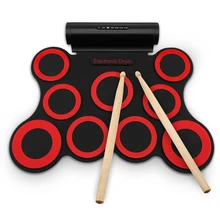 G3009 столешница Электронные Ударные установки Складная с резиновым покрытием водостойкий педали палочки WJ-15