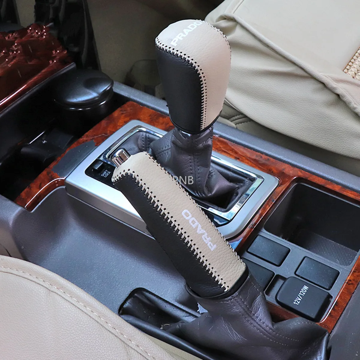 Ручка переключения передач из натуральной кожи, ручной тормоз для Toyota Land Cruiser Prado 150, 2010, 2012, 2013, 2014, 2015, 2016, 2017, 2018, 2019, 2020