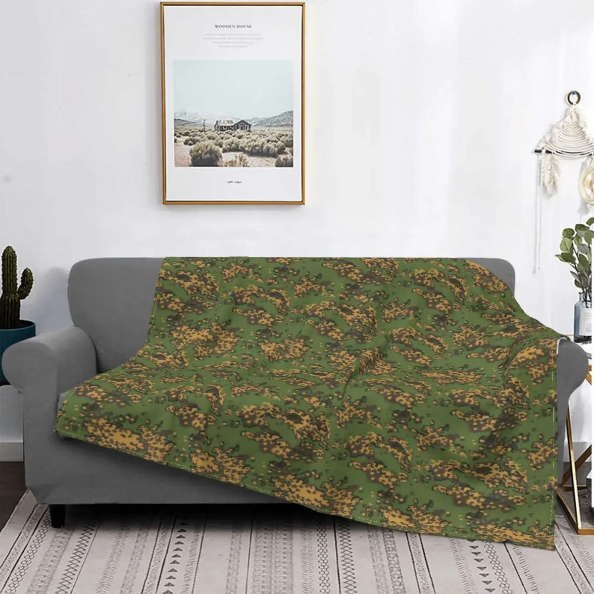 Russian Woodland Camouflage Russian Blanket Fleece Autumn/winter