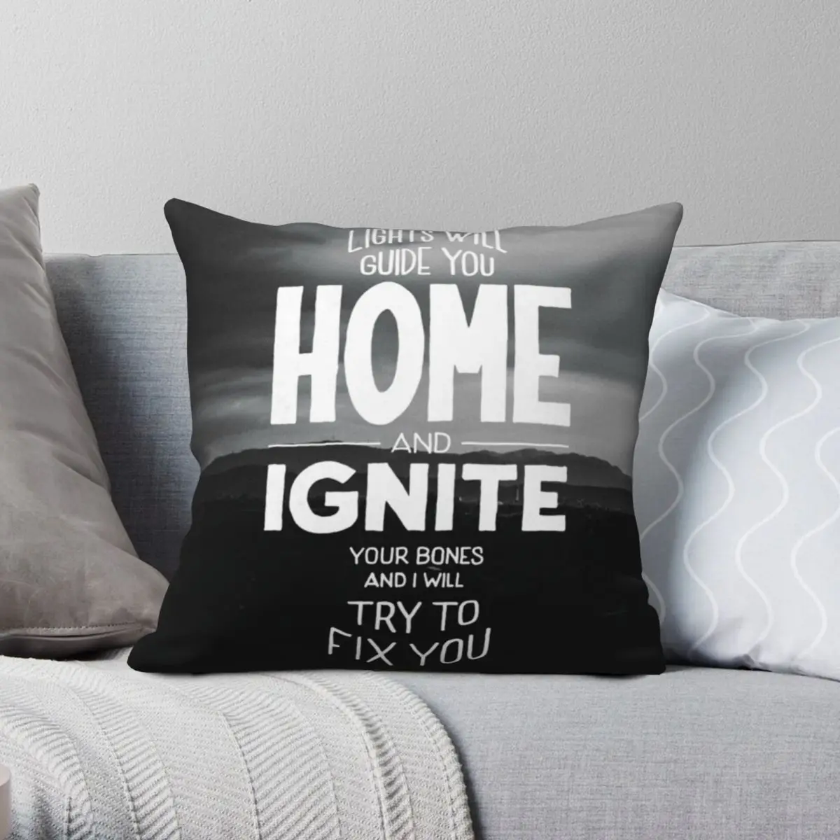 

Fix You Coldplay Square Pillowcase Polyester Linen Velvet Creative Zip Decor Throw Pillow Case Sofa Cushion Case Wholesale