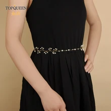 TOPQUEEN SH39 пояс невесты жемчужный пояс невесты золотые ремни-цепи для женщин жемчужный пояс для подружки невесты платье жемчужное платье пояс