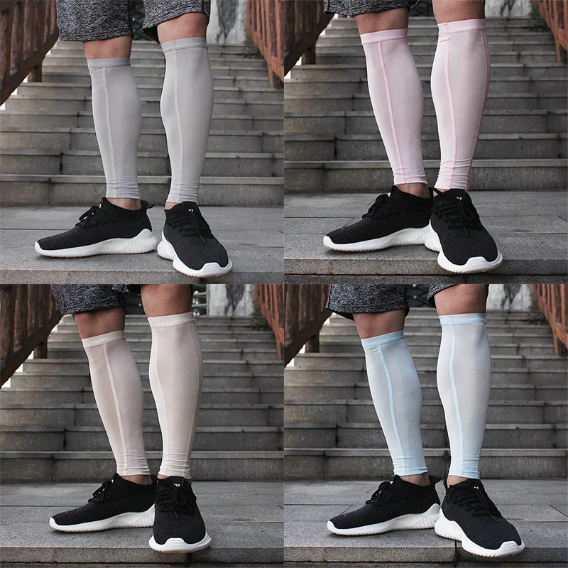 

2 Pieces Cycling Leg Warmers Unisex Soccer Thin Guards Outdoor Sports Running Basketball Football Leg Leggings UV Protecti