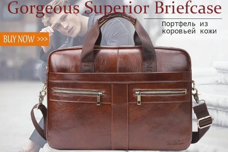 Высококачественный мужской портфель из натуральной кожи, деловая сумка для компьютера, сумка для ноутбука из воловьей кожи, мужская сумка-мессенджер через плечо