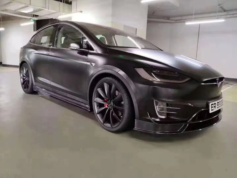 Carbon Fiber Front Bumper Lip Rear Bumper Diffuser Side Skirts Spoiler Modified Small Enclosure Fits For Tesla Model X