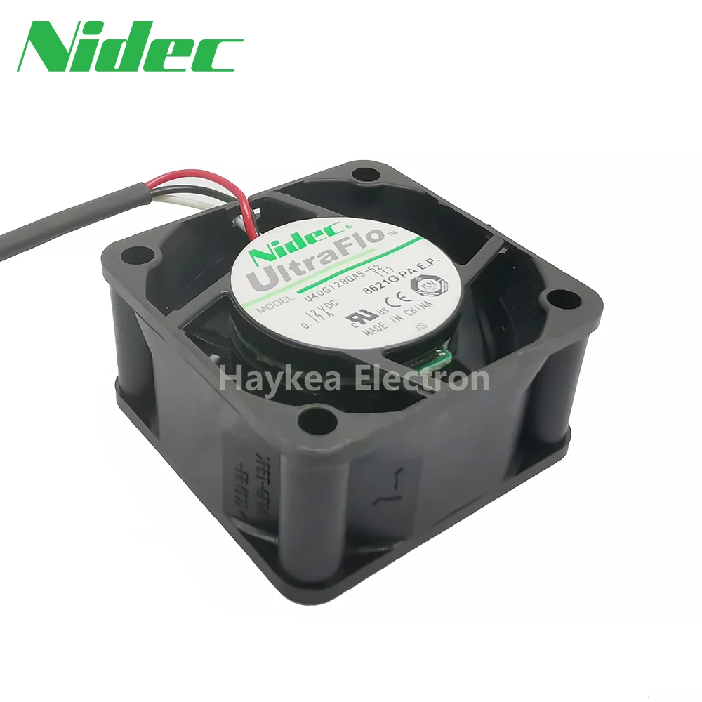New Nidec 4020 12V 0.17A U40G12BGA5-52 4CM 40*40*20MM Double Ball High Speed Fan New Nidec 4020 12V 0.17A U40G12BGA5-52 4CM 40*40*20MM Double Ball High Speed Fan