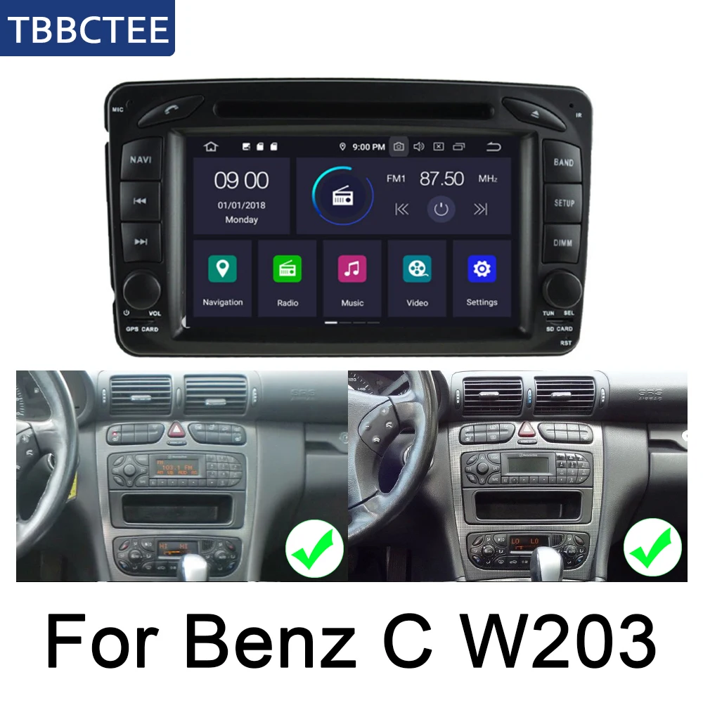 Discount For Mercedes Benz C Class W203 2001~2004 NTG Car Android GPS Navigation Multimedia system Bluetooth WIFI Radio Map Amplifier 4