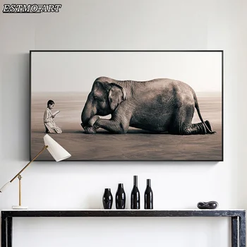 

Home Decoration Buddha Modern Canvas Painting Nordic Posters And Prints Zen Elephant religion Art Wall Picture For Living Room