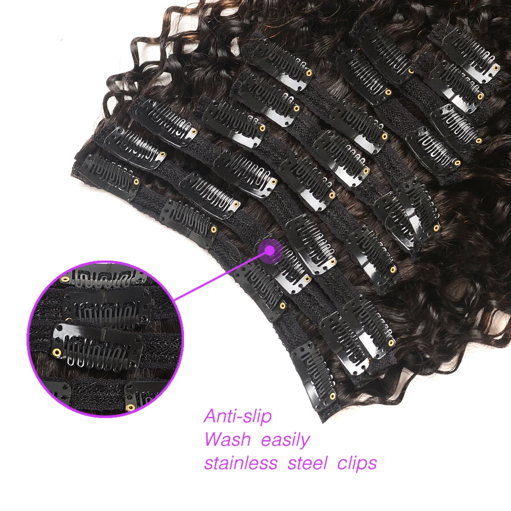 ShowCoco Human Hair Clip In Extensions T1b/4/27 Color Curly Clip Ins Machine-made Remy Hair 10-24 I