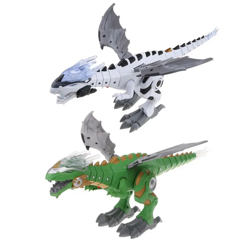 Incroyable incroyable jet électrique dinosaure jouet marche Spray lumière LED Up son dinosaure jouet dinosaure Robot modèle garçon cadeau d'anniversaire