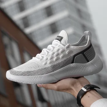 

New Summer Men Shoes Fashion Mesh Breathable Low-cut Large Size Men Sneakers Zapatillas Hombre