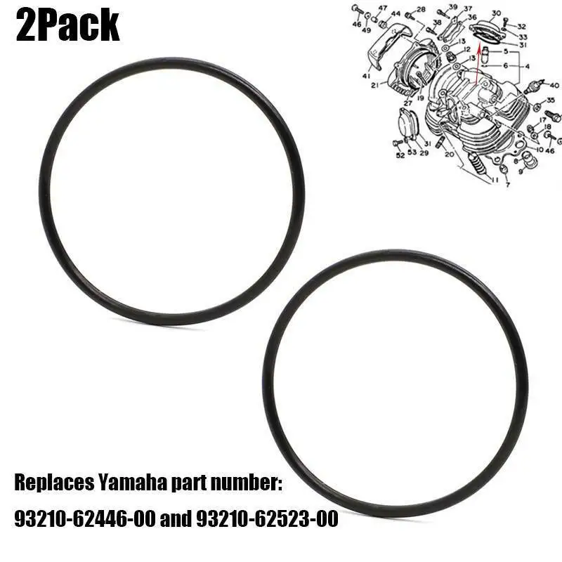 2 PCS Valve Cover O ring Gasket 93210 62446 00 For Yamaha Virago VStar