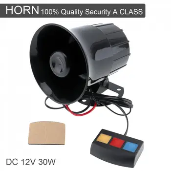 

30W 12V 3 Car Sound Speaker Super Loud Siren Horn 105db with MIC Microphone for Auto Motorcycle Electric Car
