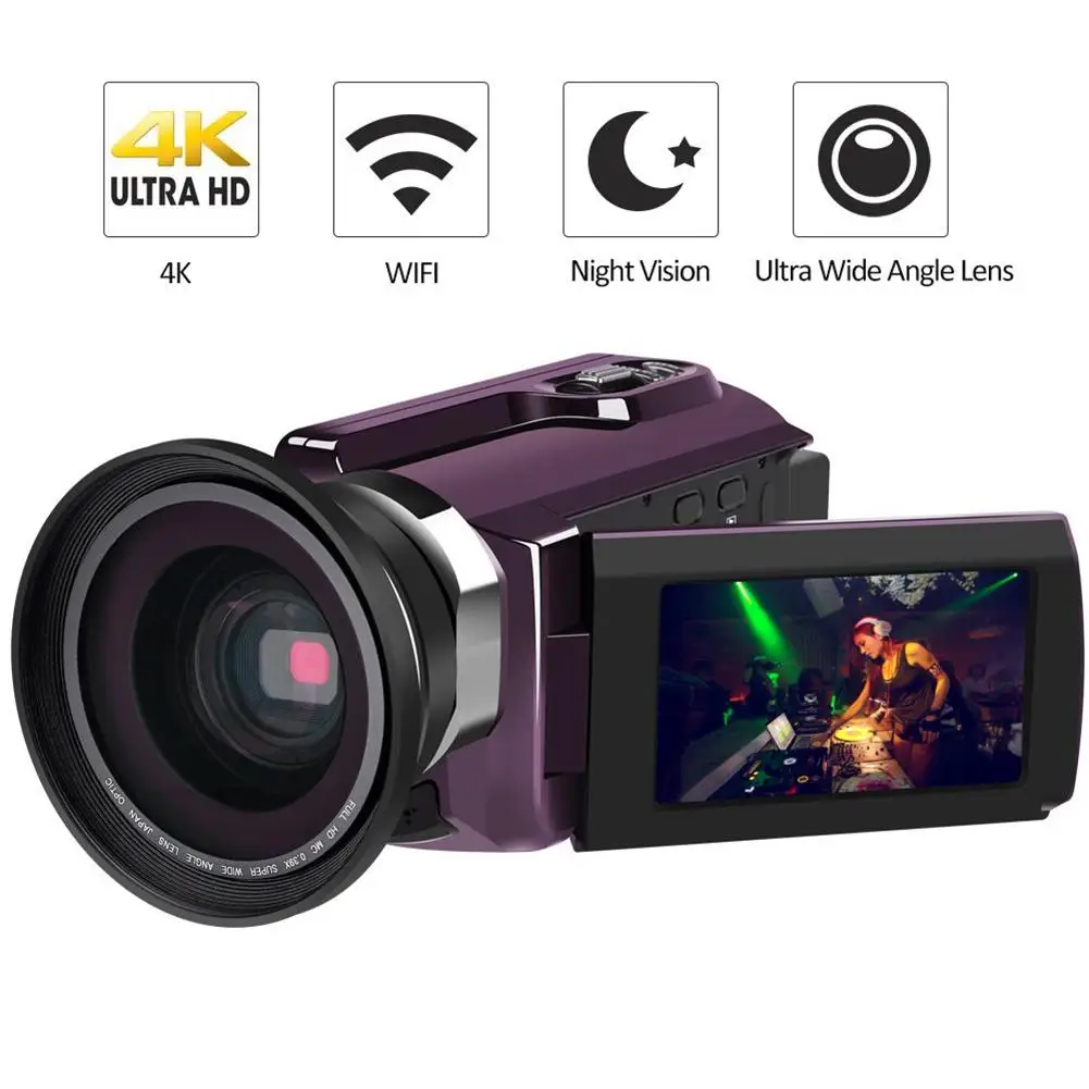 

High Quality 4K Camcorder Video Camera Camcorders Ultra HD Digital Cameras and Video Recorder with Wifi/Infrared Touchscreen