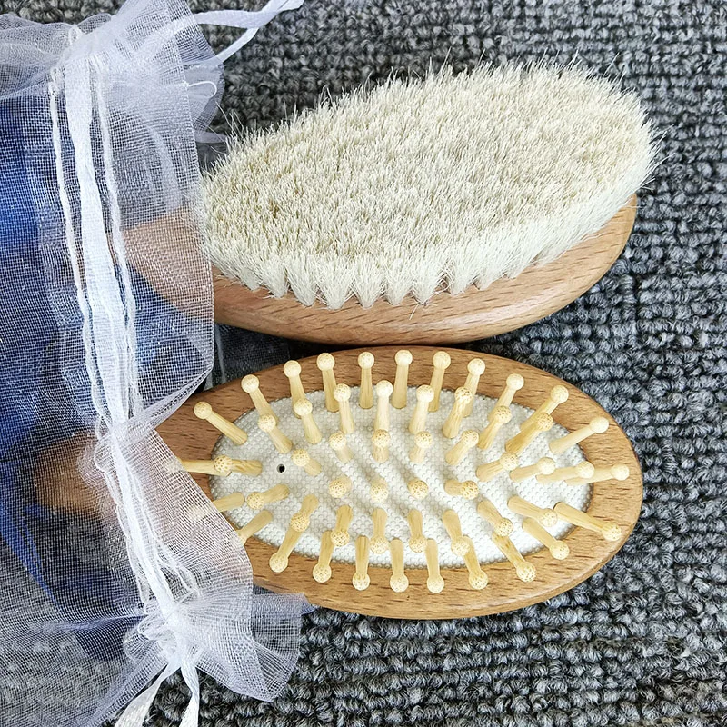 Personalized Baby Gift Newborn Hair Brush and Comb Baby Keepsake Wood Bristle Toddler Comb Shower Gift baby hair brush comb