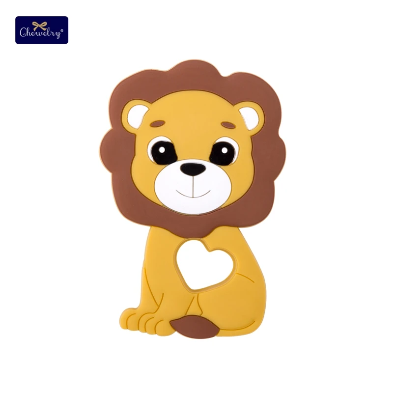 Yellow Lion BPA Бесплатно Детские Прорезыватели детские товары Детские Силиконовые Прорезыватели для зубов с белкой прорезиненное Силиконовое ожерелье для прорезывания зубов детские бусины - Цвет: Yellow Lion