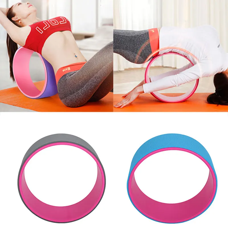 Durable Yoga Prop Wheel Yoga Circle Comfortable Dharma Gym Stretching Postpartum Recovery Yoga Wheel Backbends Accessory