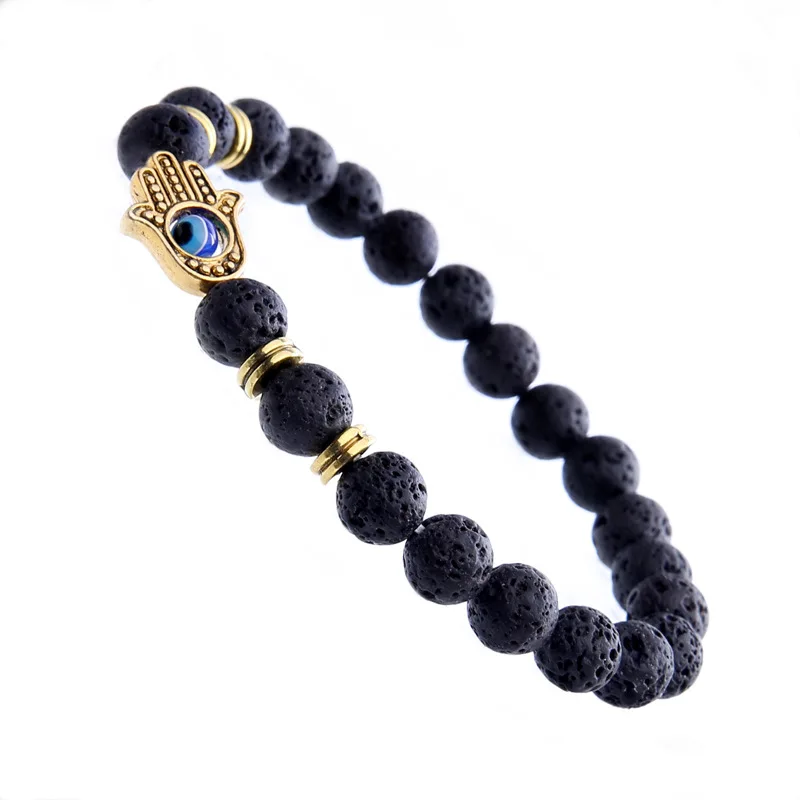 2017-New-Hamsa-Hand-Evil-Charm-8mm-Black-Lava-Natural-Stone-Bead-Bracelet-Prayer-Buddha-Bracelets (1)