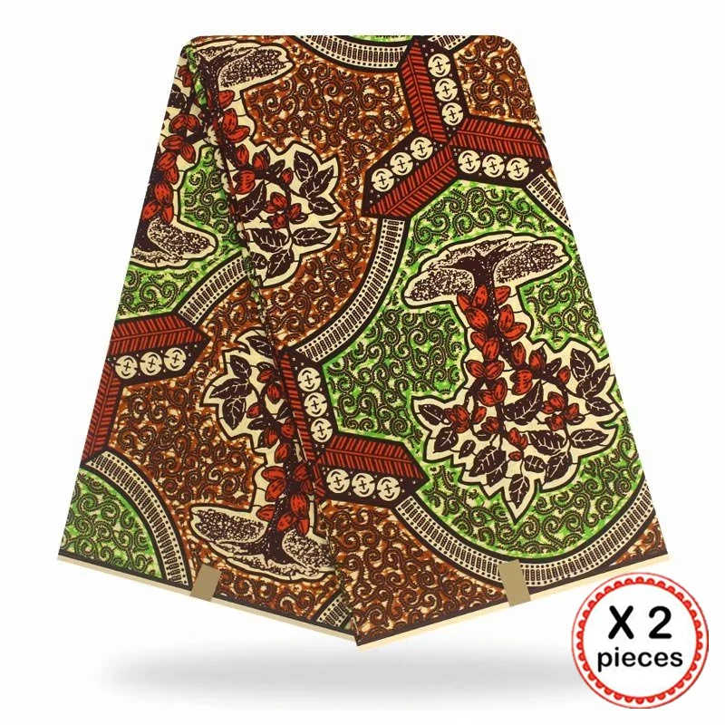 Африканская восковая ткань с принтом Хлопок Шитье Анкара африканская ткань 12 ярдов Нигерия Гана ткань для DIY свадебного платья 91619