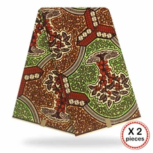 Африканская восковая ткань с принтом Хлопок Шитье Анкара африканская ткань 12 ярдов Нигерия Гана ткань для DIY свадебного платья 91619