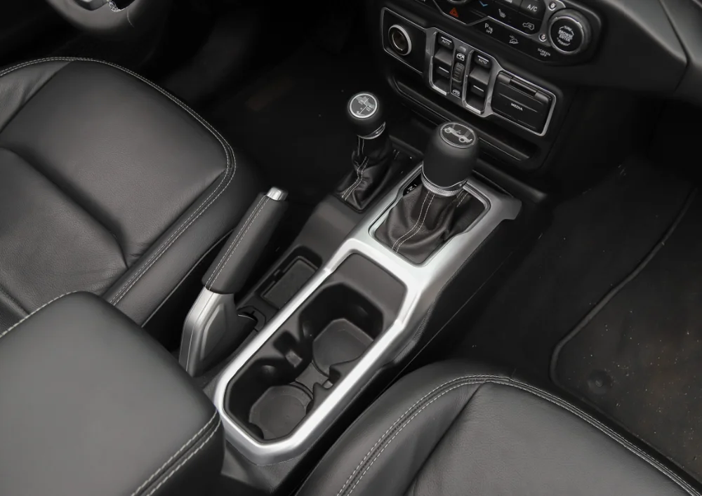 Для Jeep Wrangler JL+ четырехколесный привод переключения передач панель и крышка переключения передач аксессуары для салона автомобиля ABS углеродного волокна вид