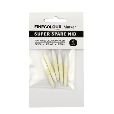 Round-Nib-EF102 Finecolour Art EF100/EF101/EF102 двухголовый маркер замена большой косой наконечник маленький круглый наконечник сменный маркер ручка наконечник - Цвет: Round-Nib-EF102
