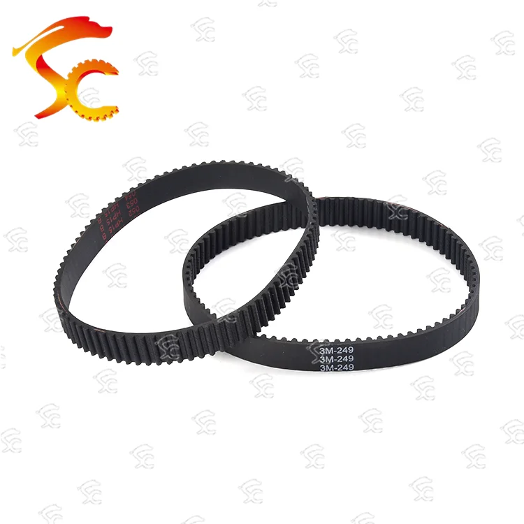 

5PCS/LOT HTD3M Belt 3M 249 length 249mm Teeth 83 closed loop rubber Drive Belt width 6mm/9mm/10mm/12mm/15mm/20mm 249-3M