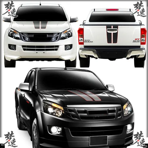 

Car stickers FOR Isuzu DMAX car body exterior decoration decals modified car body decoration color strips