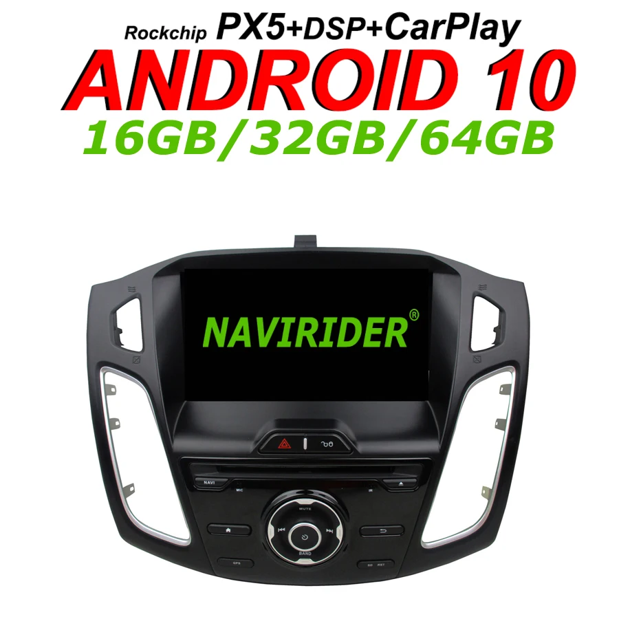 Navirider GPS навигация для Ford Focus 2012 2013 9 &quotПолный сенсорный экран автомобиля android 10 64