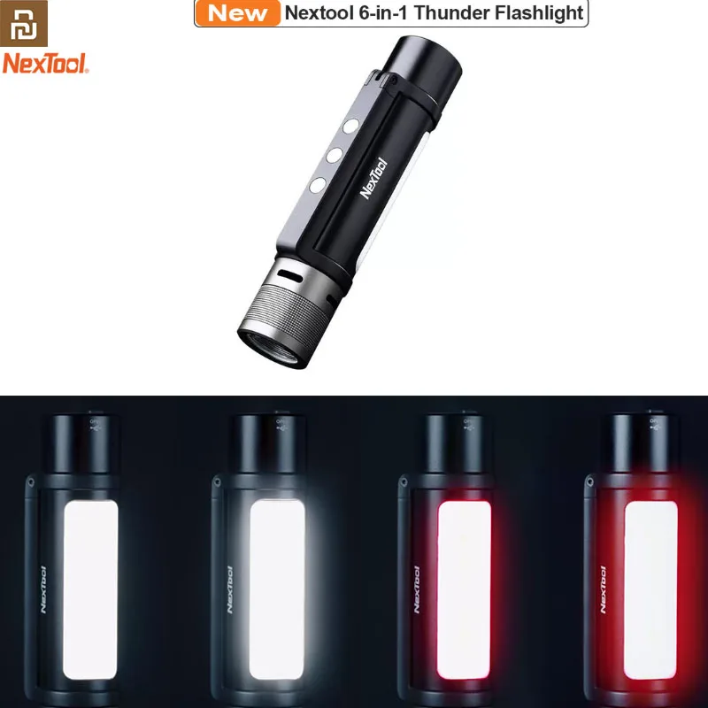 

Thund NexTool Flashlight LED Torch Emergency Outdoor Waterproof Audible 6 in 1 With Audible Alarm Function Emergency PowerBank