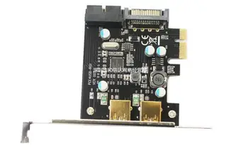 

50pcs Super Speed USB 3.0 PCI-E 2 Port PCI Express Expansion Card 19-Pin Power Connector for Desktops PC