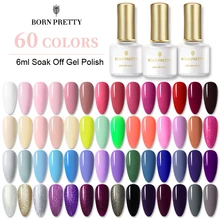 BORN PRETTY – vernis à ongles en Gel, séchage UV, Semi-permanent, 60 couleurs, 6ml