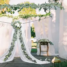 2 м искусственные листья эвкалипта ивы гирлянды свадебные Зеленые украшения для дома креативные искусственные растения украшения