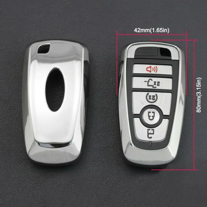 1pc Car Key Case With Keychain Shell Cover For Ford F-250- Protector Car Key Protector Car Accessories
