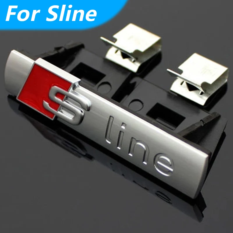 1pcs Car Front Grille Logo Trim For Audis Sline TT A1 A2 A3 A4 A5 A6 A7 A8 8P B6 B7 B8 C5 C6 C7 Q5 Q7 Rlines S1 S2 S3 S4 S5 S6 | Автомобили