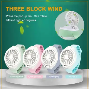 

Must-have In Summer! Mini Adjustable Usb Portable Fan Watch Handheld Ventiladors Rechargeable Handy Air Cooling Fan For Outdoor