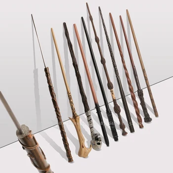 

Magician Magical Wand Magic Gift Packing LED Metal-Core Game Prop Ron Kids Toys Stick Hermione Gryffindor Anime Cosplay Costumes