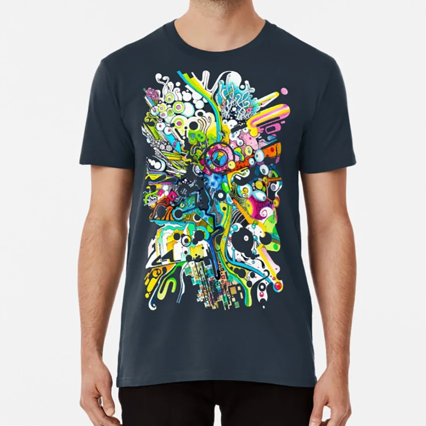 Tubes of Wonder - Abstract Watercolor + Pen Illustration T shirt geometric color psychedelic abstract vivid wild pen watercolor