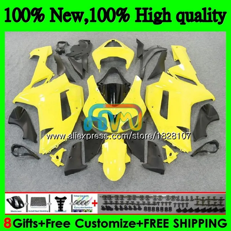 Корпус для KAWASAKI ZX 6R 6 R 600CC ZX636 10BS. 7 светильник желтый ZX-636 ZX600 600 CC ZX-6R ZX 636 ZX6R 07 08 2007 2008 Обтекатели комплект