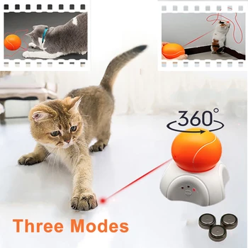 

2019 New 3 Modes Cat Laser Toy Automatic Adjustable Interactive Funny Pet Toy LED Red Laser Electronic Ball Toys Cat Toys