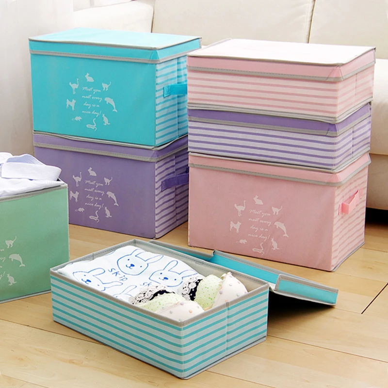

Clothing container toy storage box Divider clothes box sundries Container Closet boxes can be folded combination