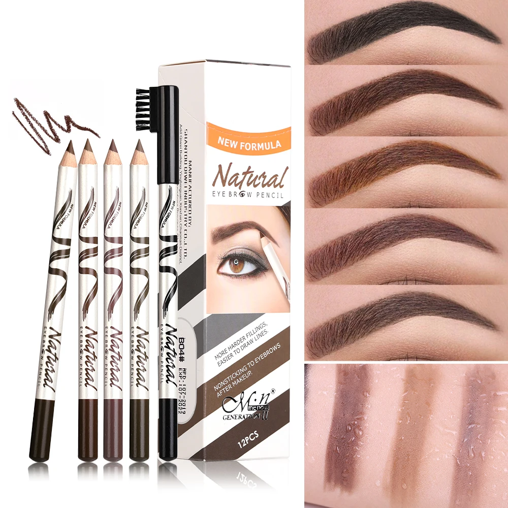 

5 Colors Makeup Menow Eyebrow Pencil Eyebrow Marker Waterproof Eyebrow Tattoo For Eyebrows Enhancer Dye Tint Pen Long Lasting